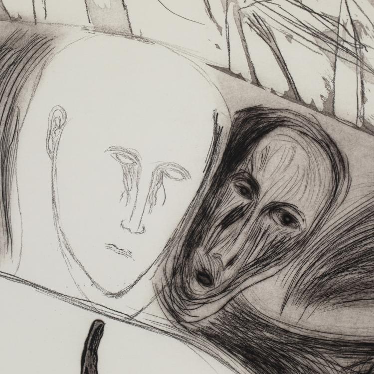 Bild 15 zu Objekt, 5 Bl&auml;tter aus dem Portfolio 'Ex-Giganti All'alba', 1982, Mimmo Paladino, Schellmann & Kl&uuml;ser, New York (Publ.), K-17 279