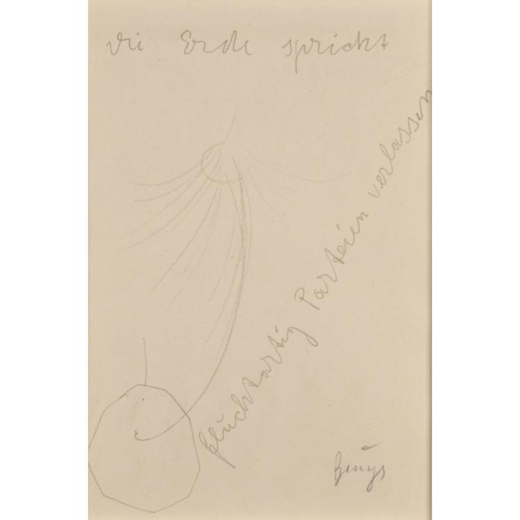 Bild 1 zu Objekt, 'Die Erde spricht - fluchtartig Parteien verlassen', 1970er Jahre, Joseph Beuys, K-17 315