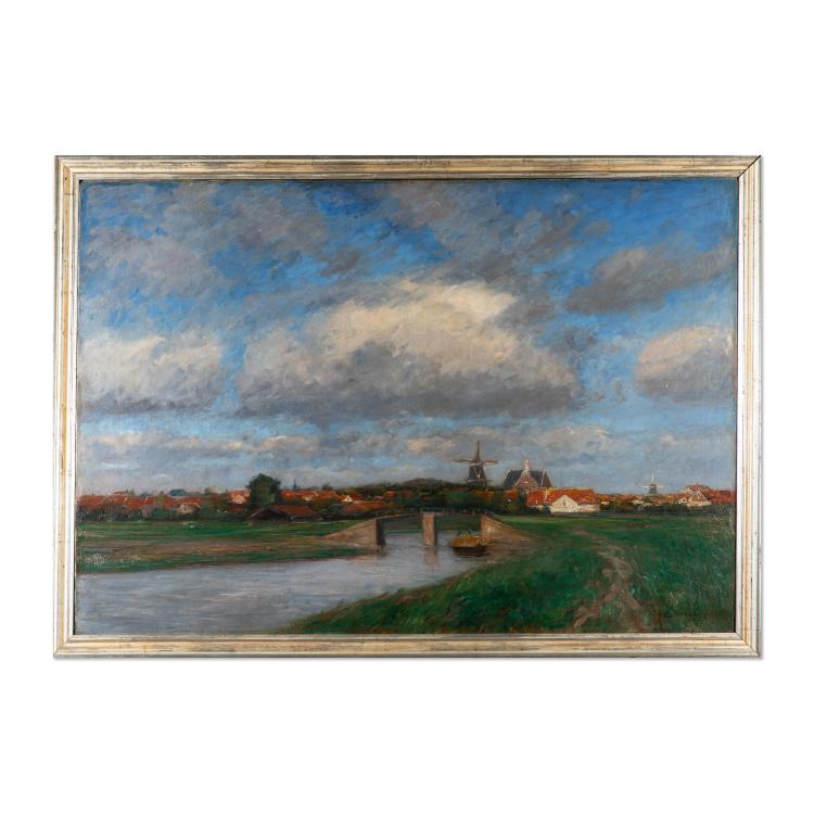 Bild 1 zu Objekt, Holl&auml;ndische Landschaft, wohl 1904, Helmuth Liesegang, K-17 102