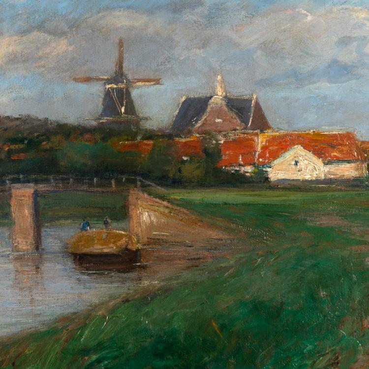 Bild 3 zu Objekt, Holl&auml;ndische Landschaft, wohl 1904, Helmuth Liesegang, K-17 102