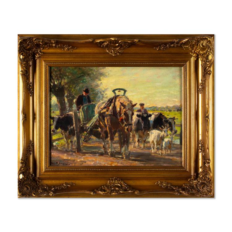 Bild 1 zu Objekt, Bauern auf dem Feldweg, circa 1910, Julius Paul Junghanns, K-17 105