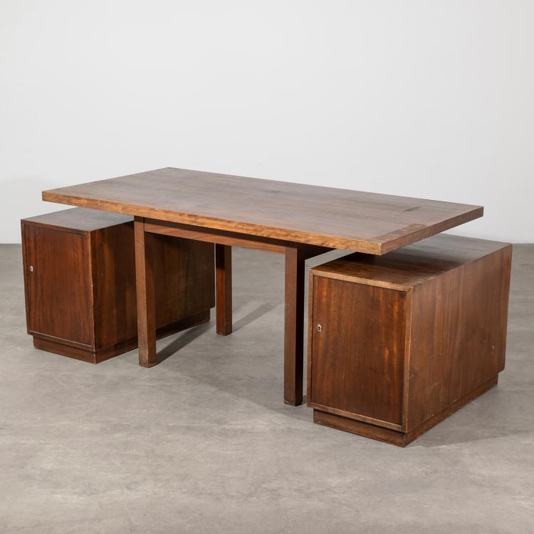 Hauptbild zu Objekt, Table/desk with 2 storage containers, Erich Dieckmann (attributed), Staatliche Bauhochschule Weimar, K-17 357