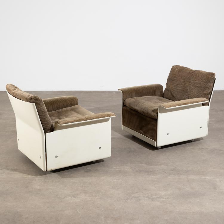 Hauptbild zu Objekt, 2 armchairs model RZ 62 / 620 from the Langer Eugen building, Dieter Rams, Vitsoe & Zapf, K-17 394