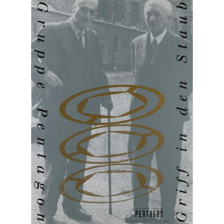Hauptbild zu Objekt, Ausstellungsposter 'Griff in den Staub', 1988, Pentagon, Gruppe, K&ouml;n, K-17 587