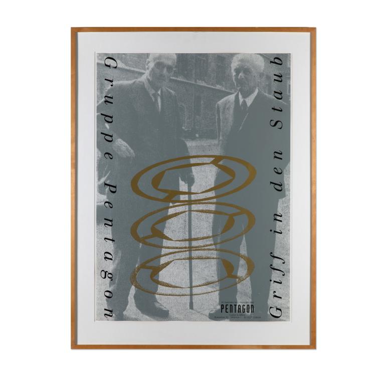 Bild 1 zu Objekt, Ausstellungsposter 'Griff in den Staub', 1988, Pentagon, Gruppe, K&ouml;n, K-17 587