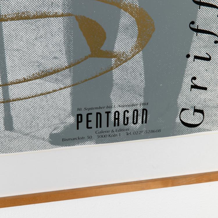 Bild 2 zu Objekt, Ausstellungsposter 'Griff in den Staub', 1988, Pentagon, Gruppe, K&ouml;n, K-17 587