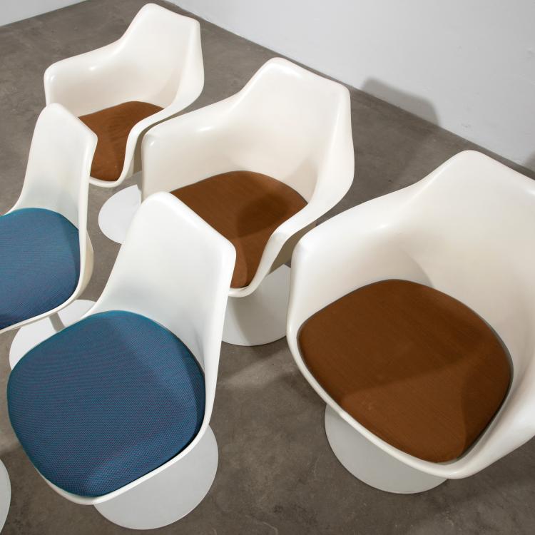 Bild 3 zu Objekt, 4 Armlehnst&uuml;hle + 2 St&uuml;hle Modell Tulip, Eero Saarinen, Knoll International, K-17 467