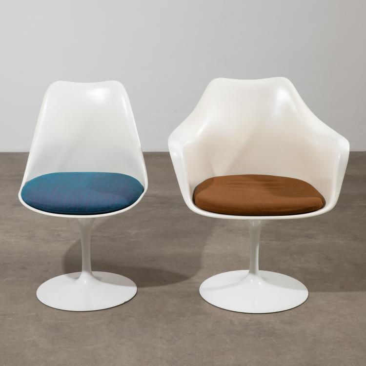 Bild 4 zu Objekt, 4 Armlehnst&uuml;hle + 2 St&uuml;hle Modell Tulip, Eero Saarinen, Knoll International, K-17 467