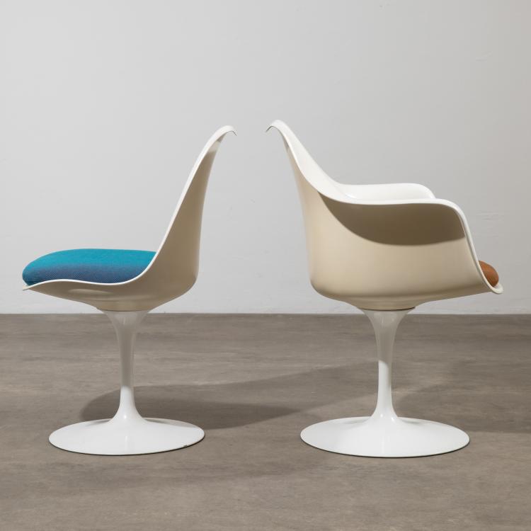 Bild 5 zu Objekt, 4 Armlehnst&uuml;hle + 2 St&uuml;hle Modell Tulip, Eero Saarinen, Knoll International, K-17 467