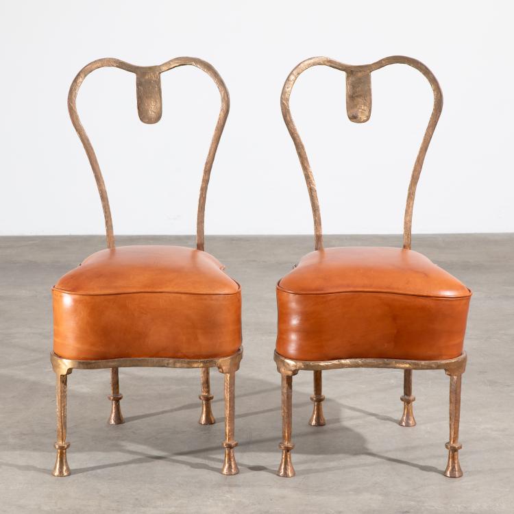 Bild 3 zu Objekt, 2 niedrige St&uuml;hle / Chauffeuses Modell Osselet, Eric Schmitt, Studio Eric Schmitt, 