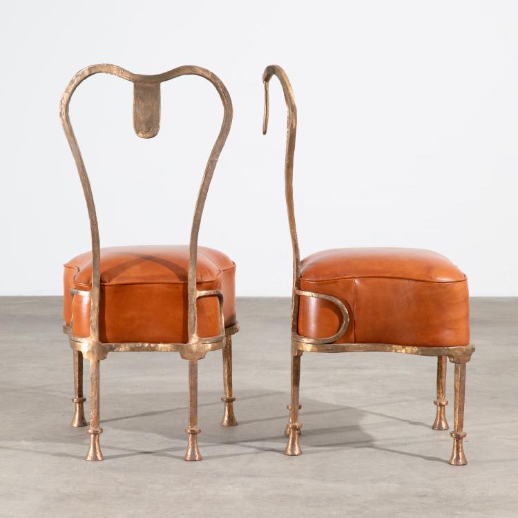 Bild 4 zu Objekt, 2 niedrige St&uuml;hle / Chauffeuses Modell Osselet, Eric Schmitt, Studio Eric Schmitt, 