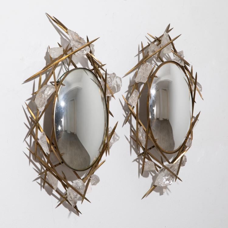 Hauptbild zu Objekt, Paar Wandspiegel, 2007, F&uuml;ssinger & Wolff, M&uuml;nchen, K-17 666