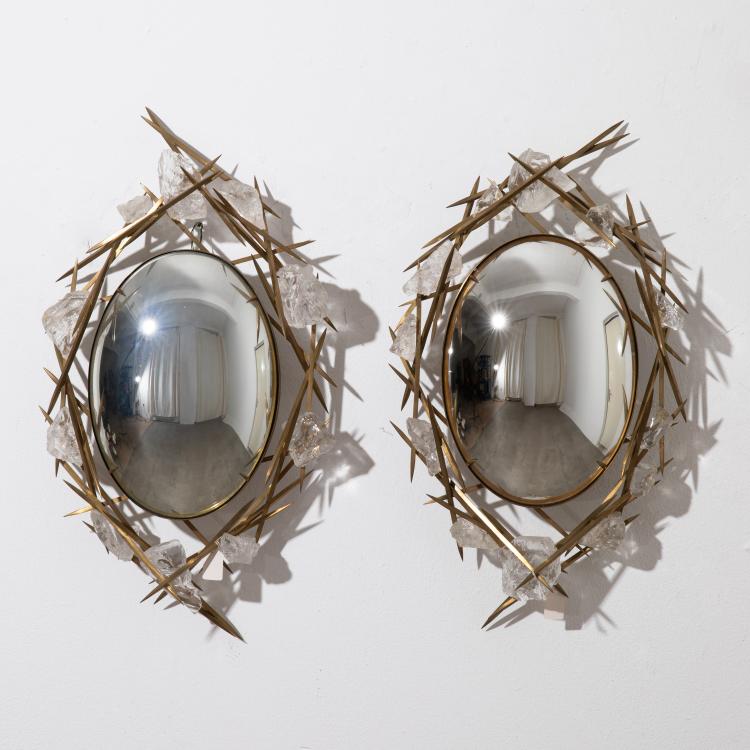 Bild 1 zu Objekt, Paar Wandspiegel, 2007, F&uuml;ssinger & Wolff, M&uuml;nchen, K-17 666