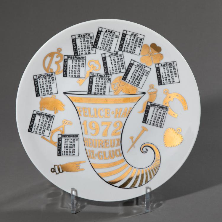 Hauptbild zu Objekt, Jahresteller 1972, Fornasetti, K-17 539