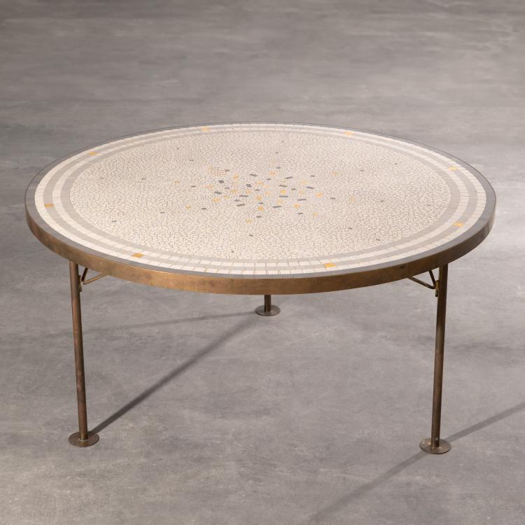 Hauptbild zu Objekt, Round Mosaic Coffee Table, Berthold M&uuml;ller, K-17 384