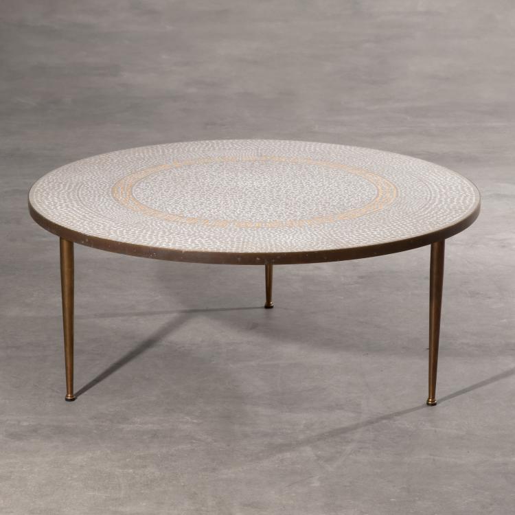 Hauptbild zu Objekt, Round Mosaic Coffee Table, Berthold M&uuml;ller, Berthold M&uuml;ller Oerlinghausen, K-17 383