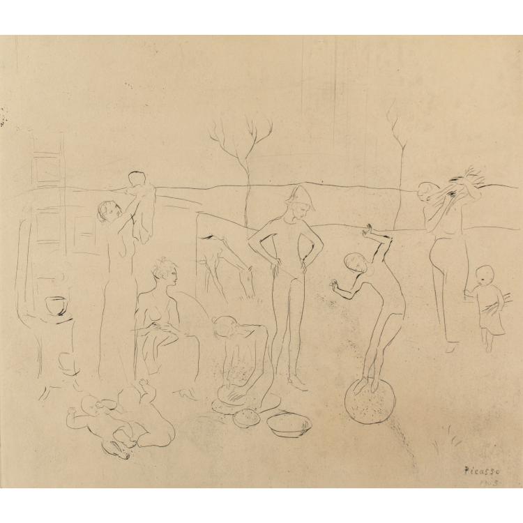 Hauptbild zu Objekt, 'Les Saltimbanques', 1905, Pablo Picasso, K-17 251