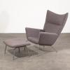 Lounge Sessel Modell CH 445  Wing Chair + Ottomane