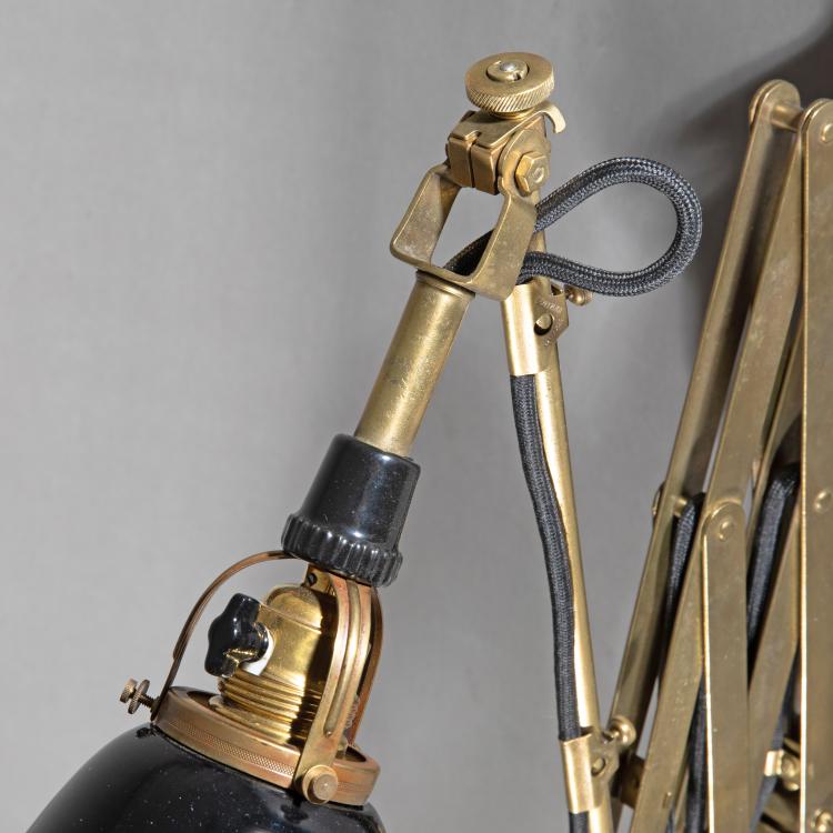 Bild 1 zu Objekt, Early, rare scissor lamp / wall arm model 112, Curt Fischer, Midgard, Industrie Werk Auma, Ronneberger & Fischer, K-17 358
