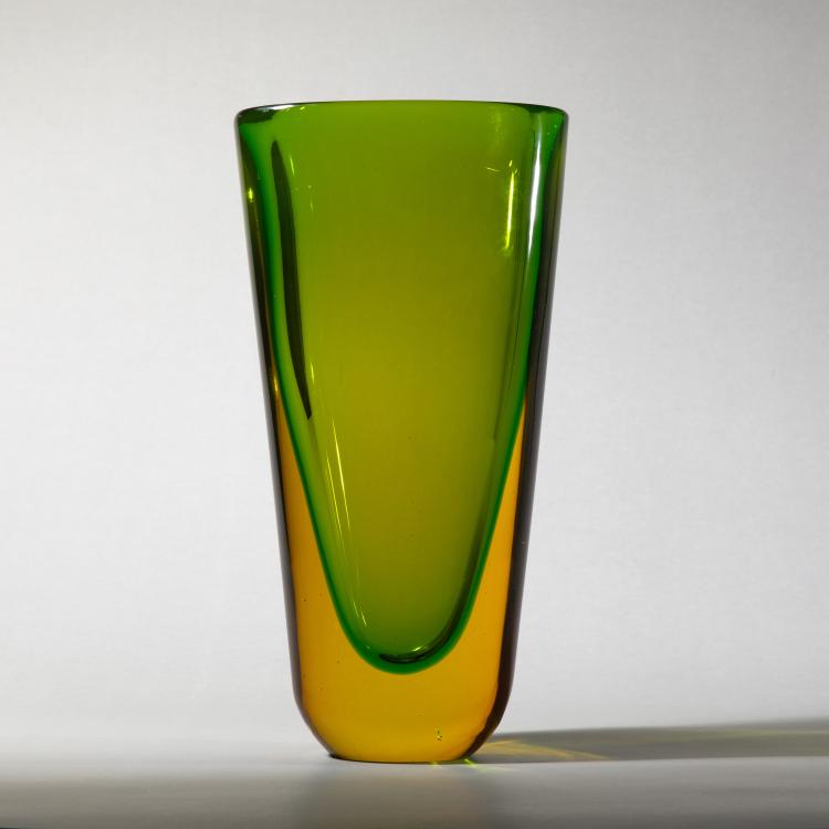 Bild 2 zu Objekt, Vase Modell Sommerso verde giallo, Flavio Poli, Seguso, Murano, K-17 169