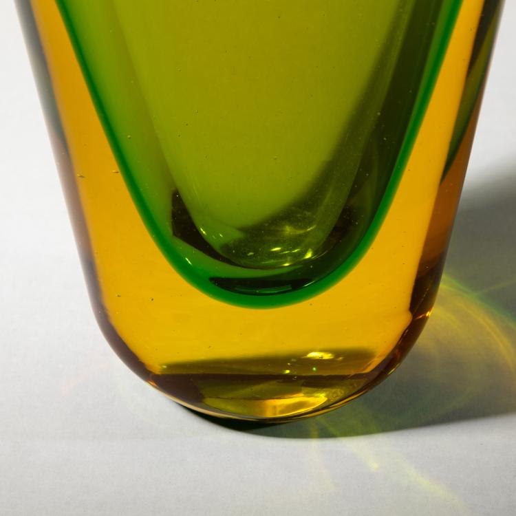Bild 3 zu Objekt, Vase Modell Sommerso verde giallo, Flavio Poli, Seguso, Murano, K-17 169