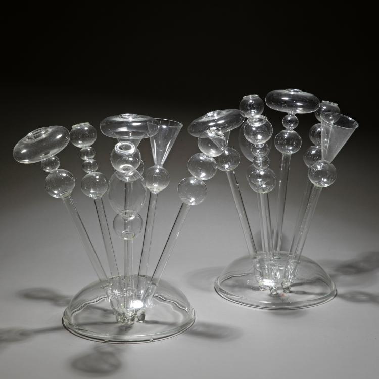 Hauptbild zu Objekt, Paar Vasenobjekte aus der Sherry Netherlands Serie, Matteo Thun, Barovier & Toso, K-17 598