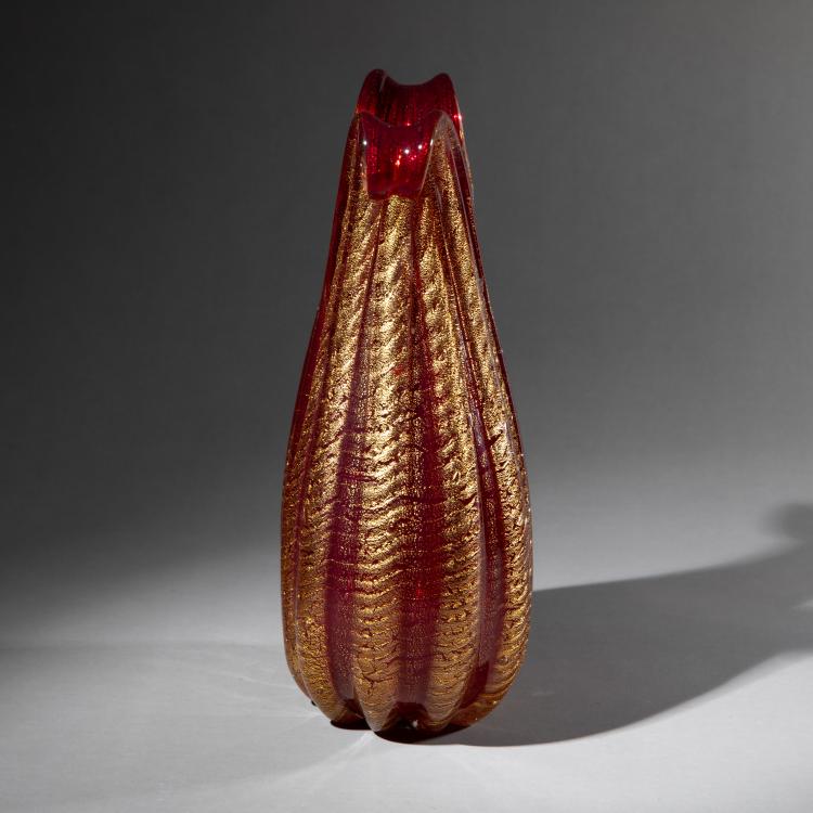 Bild 1 zu Objekt, Vase Modell Cordonato oro, Ercole Barovier, Barovier & Toso, Murano, K-17 163