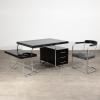 Steel tube desk + armchair