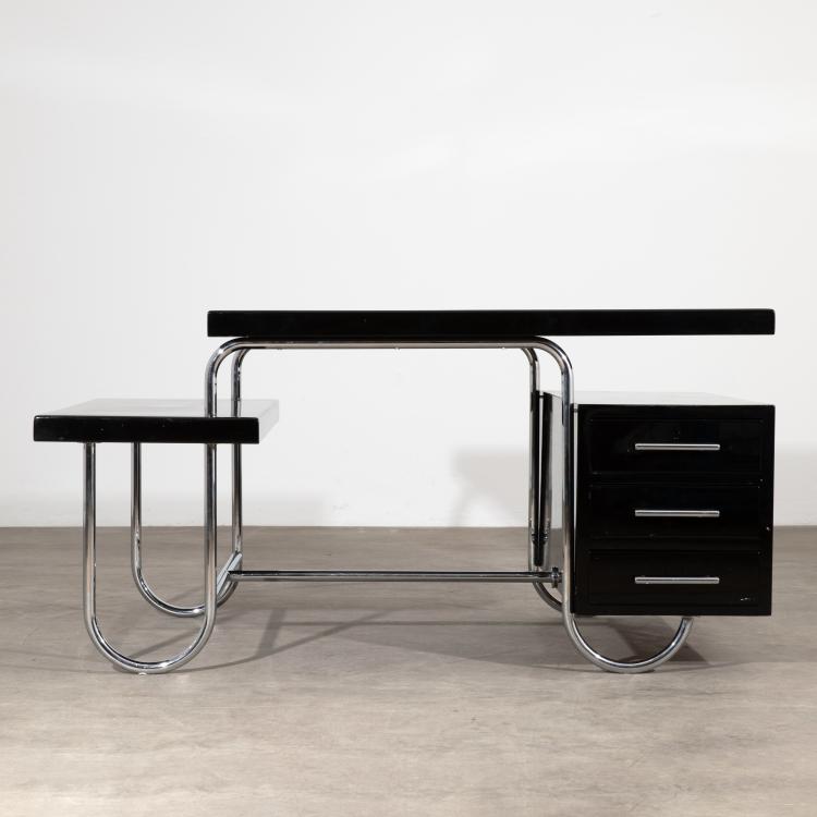 Bild 4 zu Objekt, Steel tube desk + armchair, Hans Luckhardt (after),Andr&eacute; Lur&ccedil;at (after), K-17 375