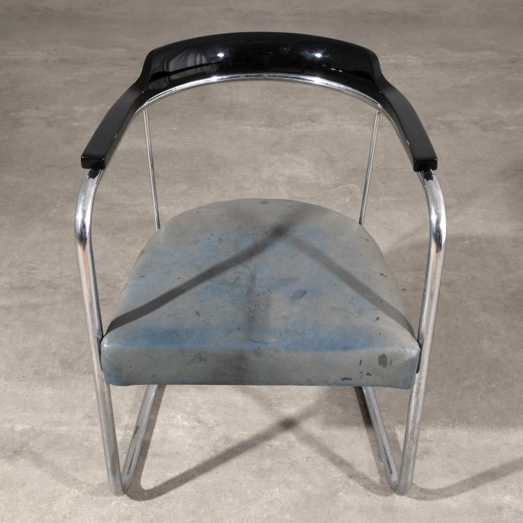 Bild 8 zu Objekt, Steel tube desk + armchair, Hans Luckhardt (after),Andr&eacute; Lur&ccedil;at (after), K-17 375