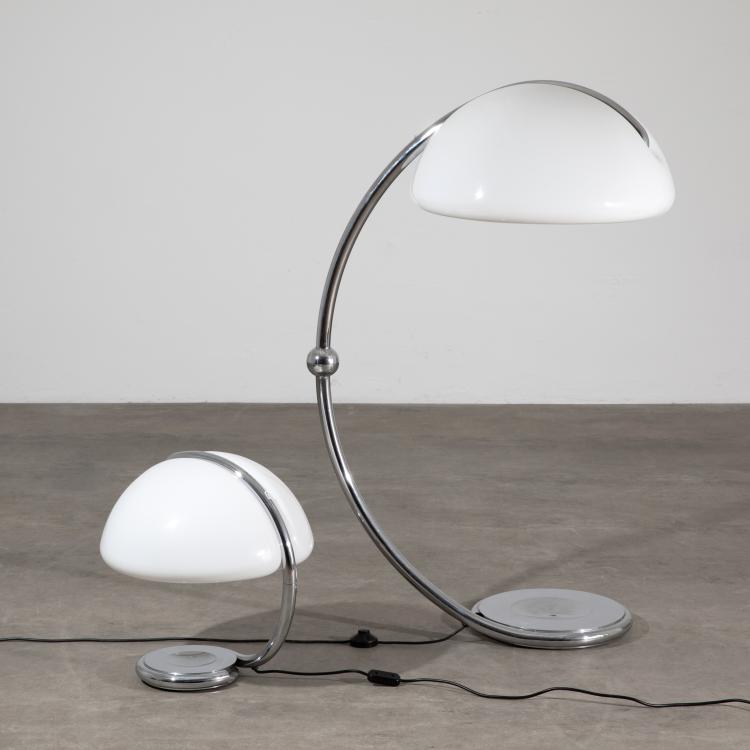 Bild 1 zu Objekt, Stehleuchte + Tischleuchte Modell Serpente, Elio Martinelli, Martinelli Luce, Lucca, K-17 520