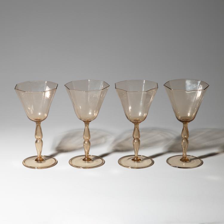 Bild 4 zu Objekt, Weinkaraffe mit vier Gl&auml;sern, Vittorio Zecchin, Cappellin, M.V.M., Murano, K-17 160