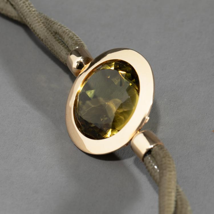 Bild 3 zu Objekt, Lederstirnband f&uuml;r Pferde mit Citrin, Deutschland/Germany, K-17 151