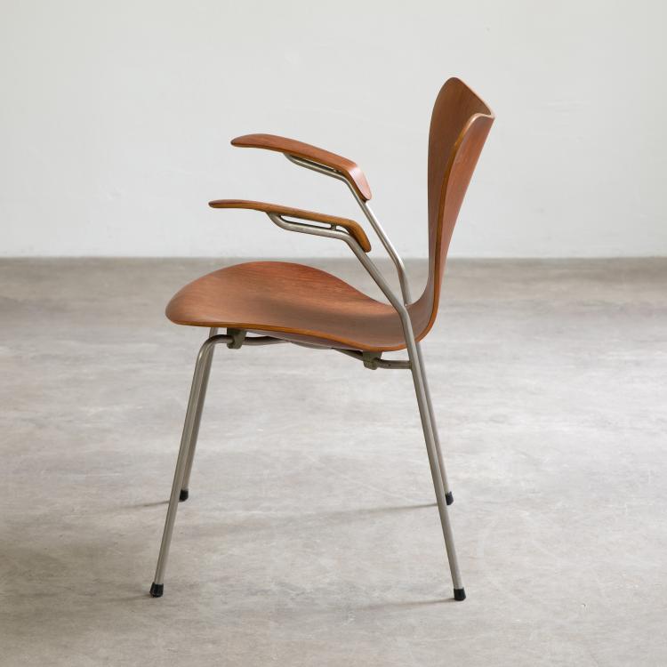 Bild 2 zu Objekt, 4 Armlehnst&uuml;hle Modell 3207, Arne Jacobsen, Fritz Hansen, Aller&oslash;d, K-18 528