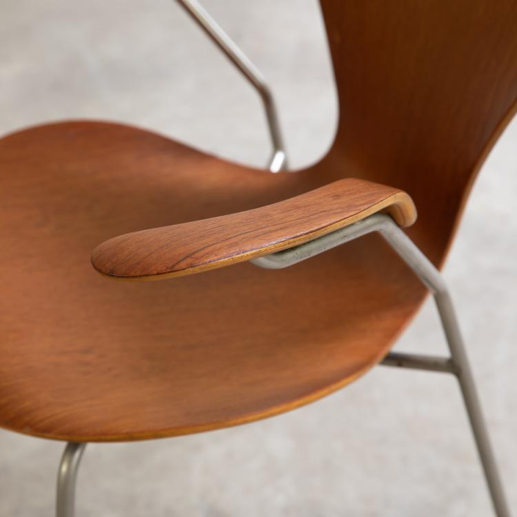 Bild 4 zu Objekt, 4 Armlehnst&uuml;hle Modell 3207, Arne Jacobsen, Fritz Hansen, Aller&oslash;d, K-18 528