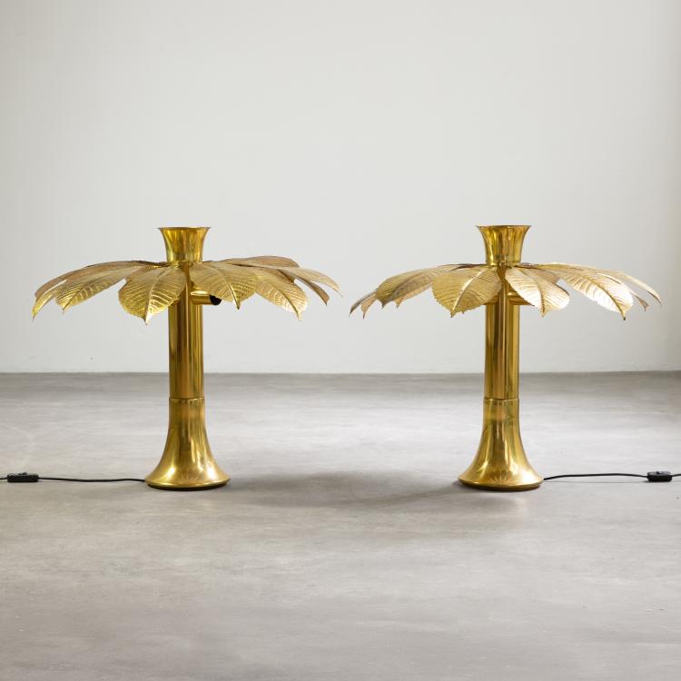 Bild 2 zu Objekt, 2 Tischleuchten Modell &sbquo;Ippocastano&lsquo;, Carlo Giorgi, 