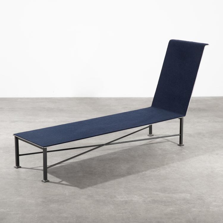 Hauptbild zu Objekt, Unique lounger model Kline, 1989, Hermann Becker, Becker Stahlm&ouml;bel, K-18 692