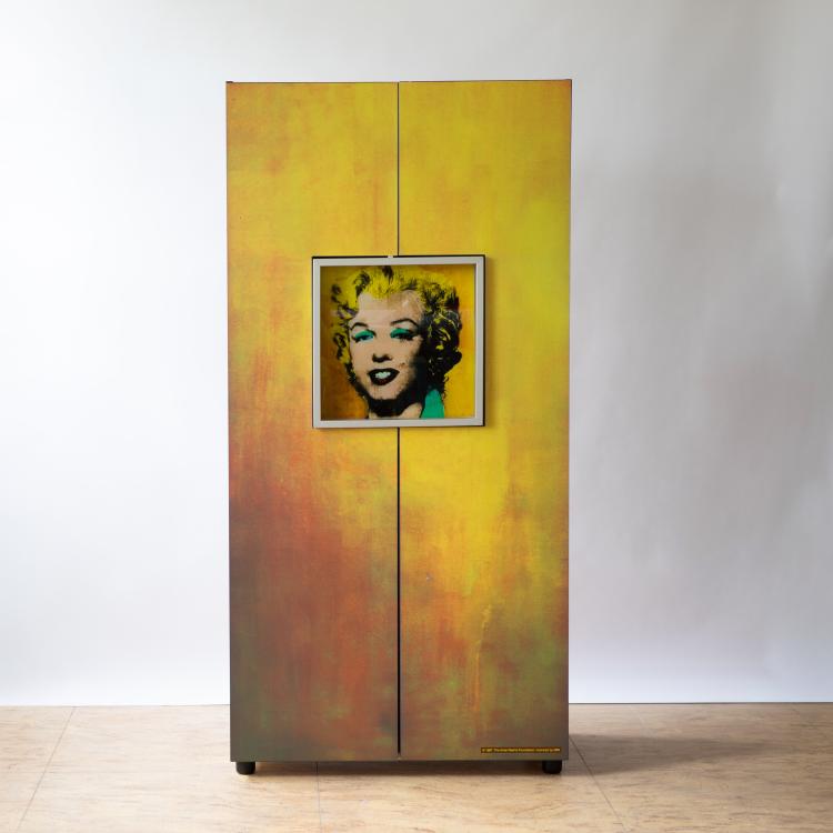 Bild 1 zu Objekt, Limited-Edition Bar Cabinet with Gold Marilyn Monroe Design, Andy Warhol (after), K-18 708