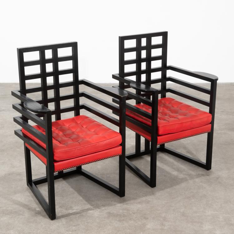 Hauptbild zu Objekt, 2 Sessel Modell Arml&ouml;ffel, Josef Hoffmann, Wittmann M&ouml;belwerkst&auml;tten, Etsdorf, K-18 452