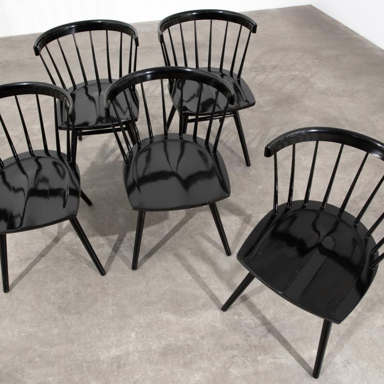 Bild 1 zu Objekt, 5 St&uuml;hle Modell Straight Chair, George Nakashima, Knoll International, New York, 