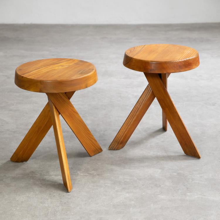 Hauptbild zu Objekt, 2 Stools Model S 31, Pierre Chapo, K-18 500