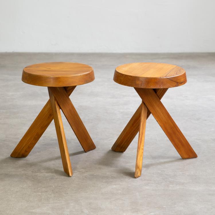 Bild 1 zu Objekt, 2 Stools Model S 31, Pierre Chapo, K-18 500