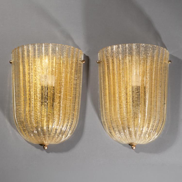 Bild 2 zu Objekt, 2 Wall Lights Rugiada model, Ercole Barovier, Barovier & Toso, Murano, K-18 600