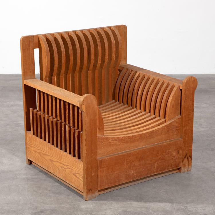 Hauptbild zu Objekt, Armchairs from the Mobili nella Valle Series, Mario Ceroli, Poltronova, Agliana, K-18 592