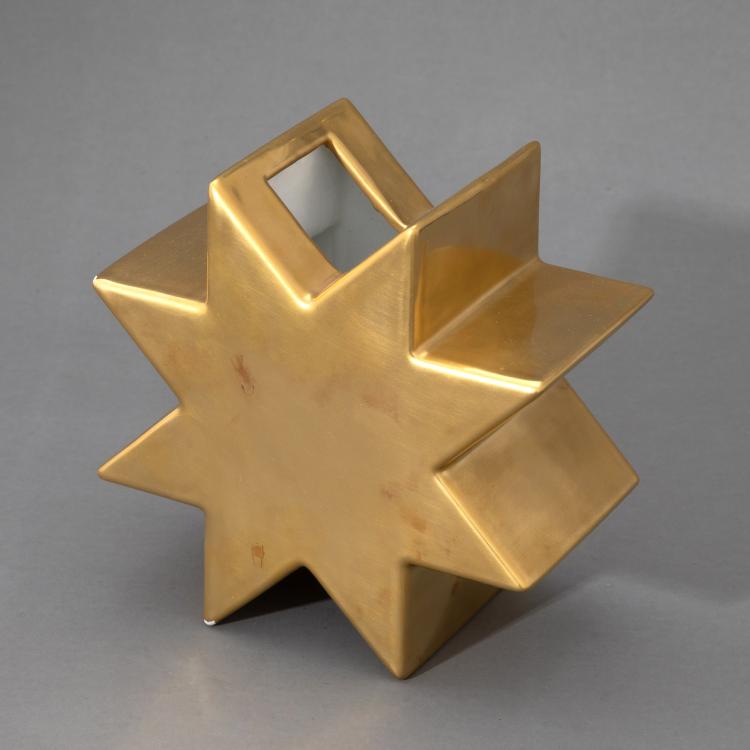 Hauptbild zu Objekt, Limitierte, handsignierte Vase Modell Hsing, Ettore Sottsass, Alessio Sarri, Sesto Fiorentino, K-18 630